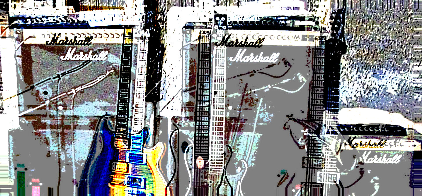 A selection of Chris Dair’s guitar equipment.